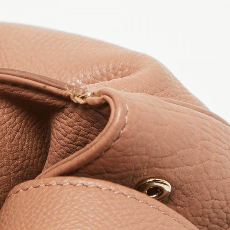 Pre Owned Balenciaga Old Rose Leather Tube Clasp Top Handle Bag