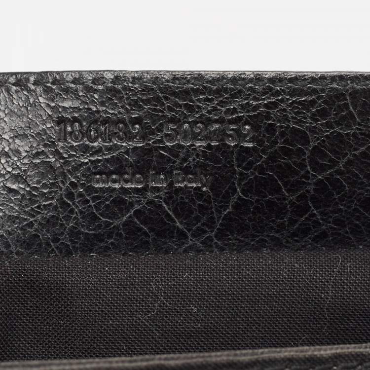 Pre Owned Balenciaga Dark Green Leather GSH Classic Envelope Clutch