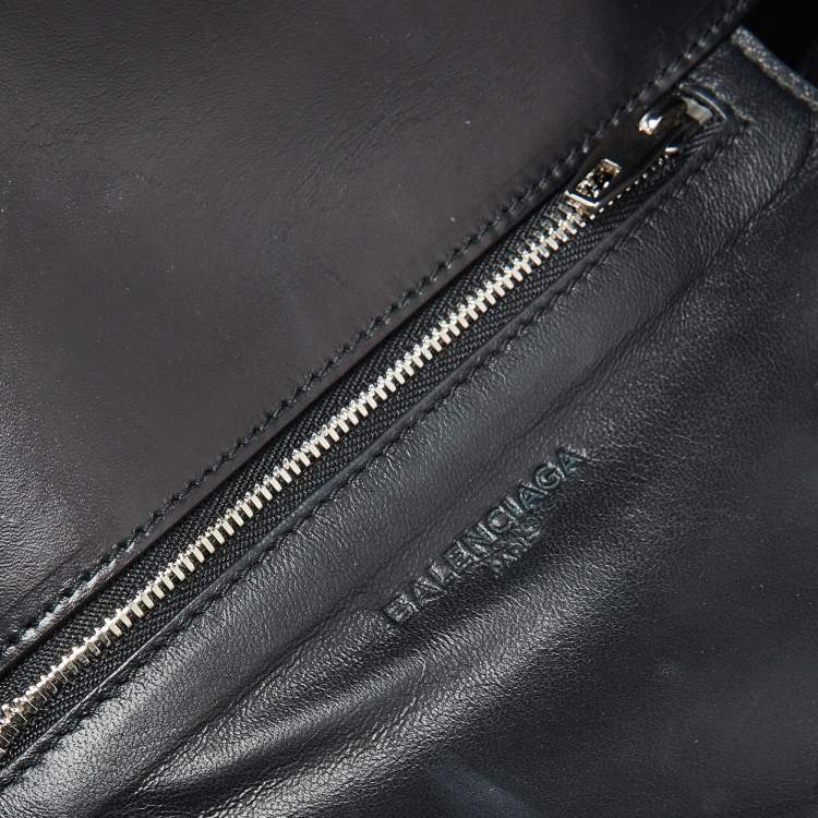 Pre Owned Balenciaga Blue Alligator Leather Cable Handle Tote