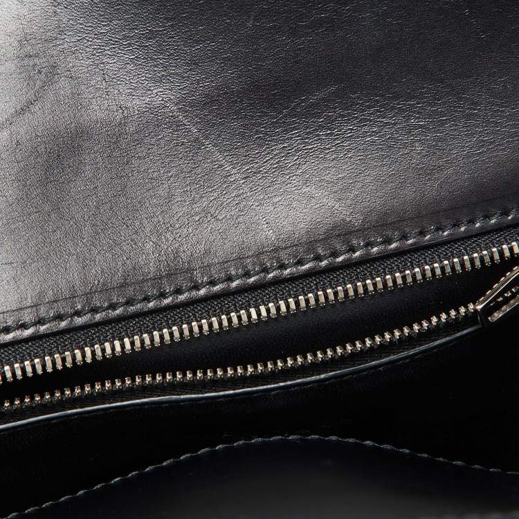 Pre Owned Balenciaga Blue Alligator Leather Cable Handle Tote