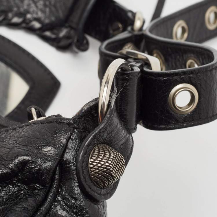 Pre Owned Balenciaga Black Leather XS Le Cagole Shoulder Bag
