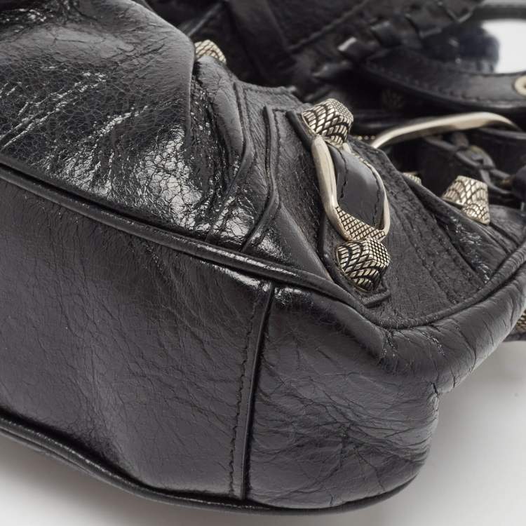 Pre Owned Balenciaga Black Leather XS Le Cagole Shoulder Bag