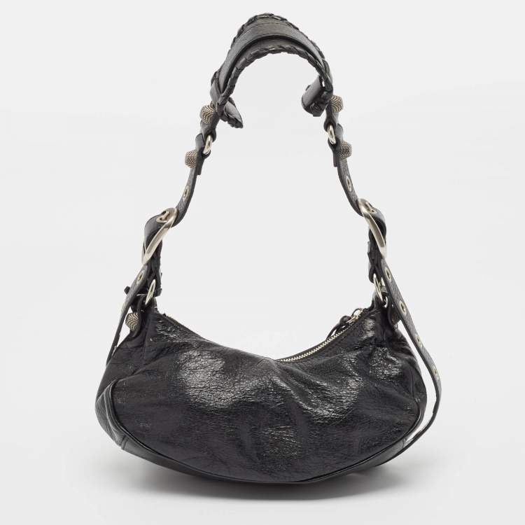 Pre Owned Balenciaga Black Leather XS Le Cagole Shoulder Bag