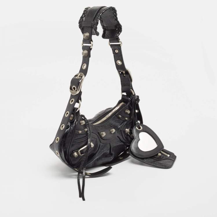 Pre Owned Balenciaga Black Leather XS Le Cagole Shoulder Bag