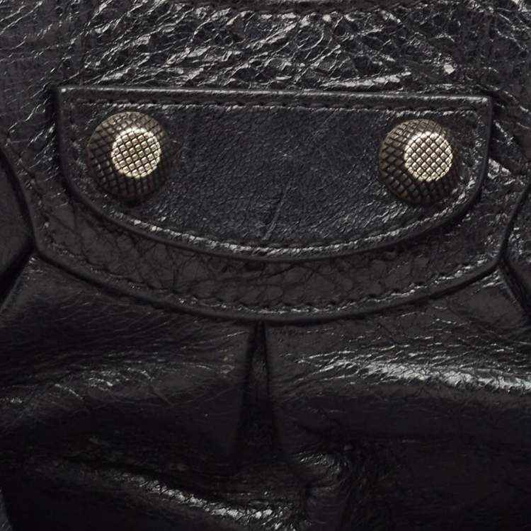 Pre Owned Balenciaga Black Leather XS Le Cagole Shoulder Bag