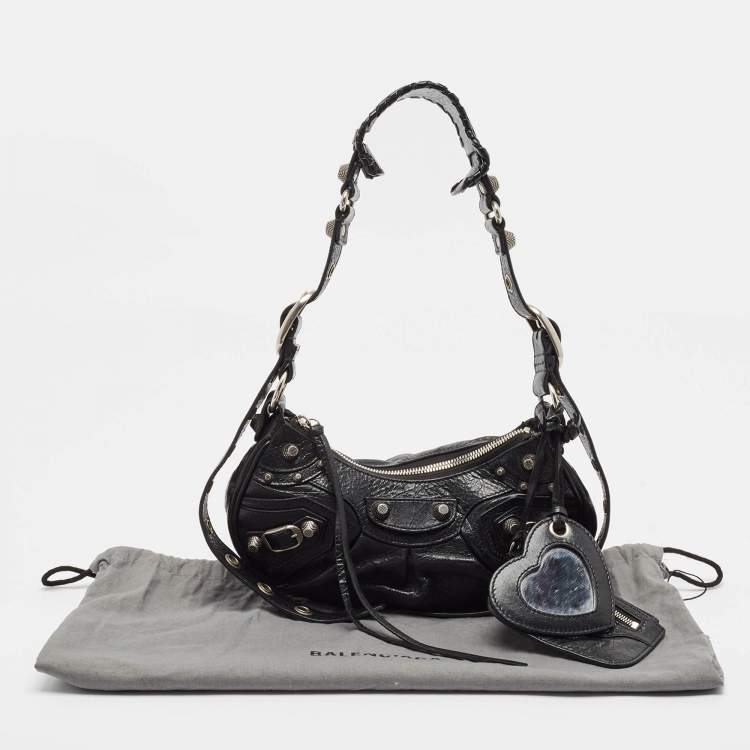 Pre Owned Balenciaga Black Leather XS Le Cagole Shoulder Bag