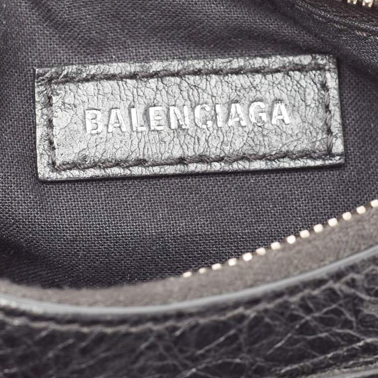 Pre Owned Balenciaga Black Leather XS Le Cagole Shoulder Bag