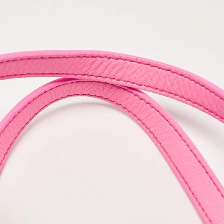 Pre Owned Balenciaga Neon Pink Leather XXS Everyday Tote