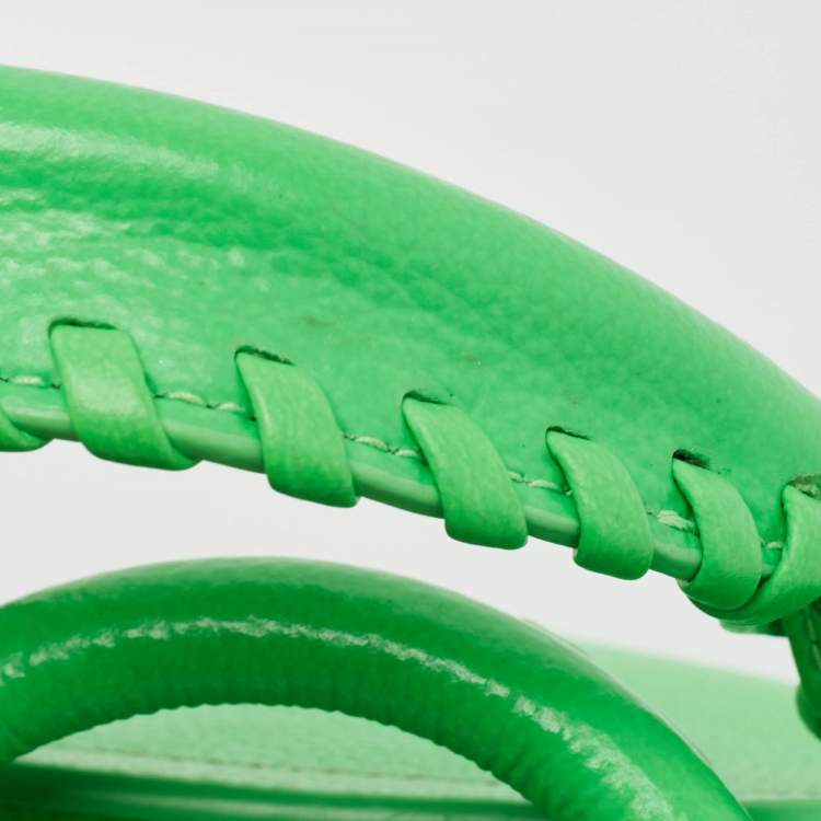 Pre Owned Balenciaga Neon Green Leather Mini Neo Classic Bag