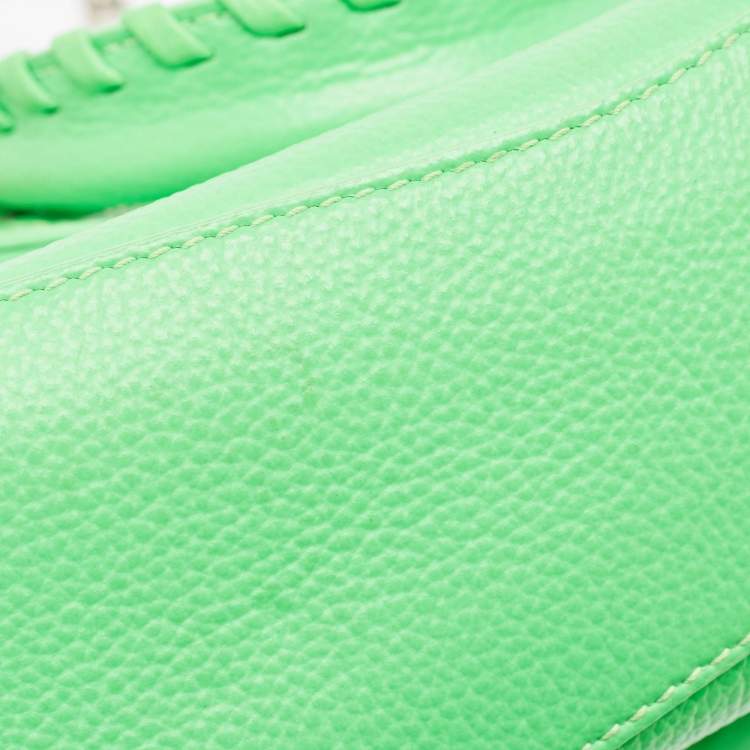 Pre Owned Balenciaga Neon Green Leather Mini Neo Classic Bag