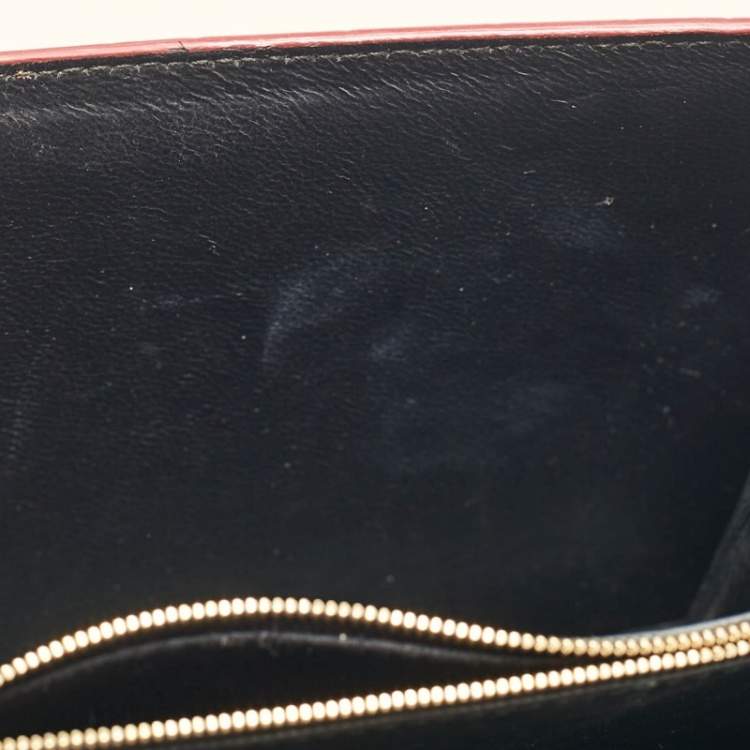 Pre Owned Balenciaga Burgundy Croc Embossed Leather Sharp Shoulder Bag