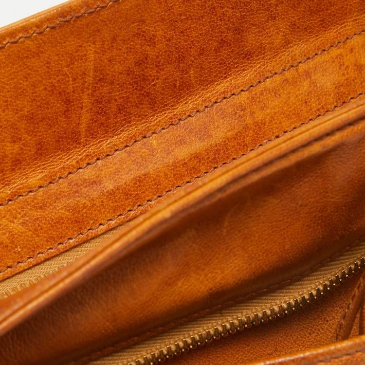 Pre Owned Balenciaga Tan Leather Cherche Midi Shoulder Bag