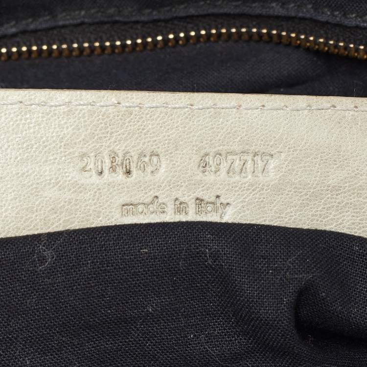 Pre Owned Balenciaga Light Grey Leather GGH Pompon Hobo
