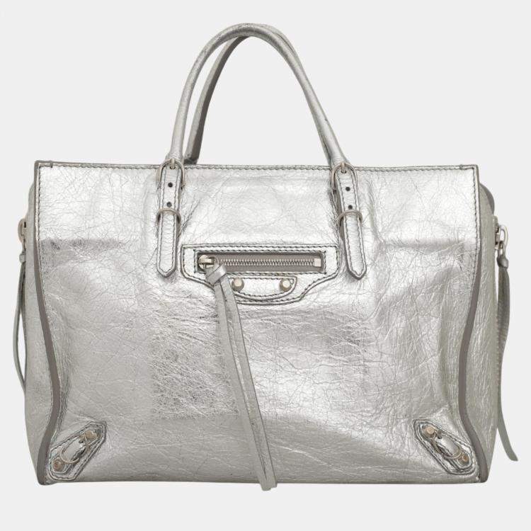 Balenciaga Metallic Papier A6 Zip Around Tote Bag Balenciaga TLC