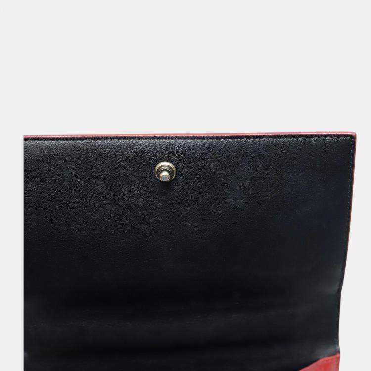 Pre Owned Balenciaga Red Lizard Embossed Leather Small Sharp Shoulder Bag