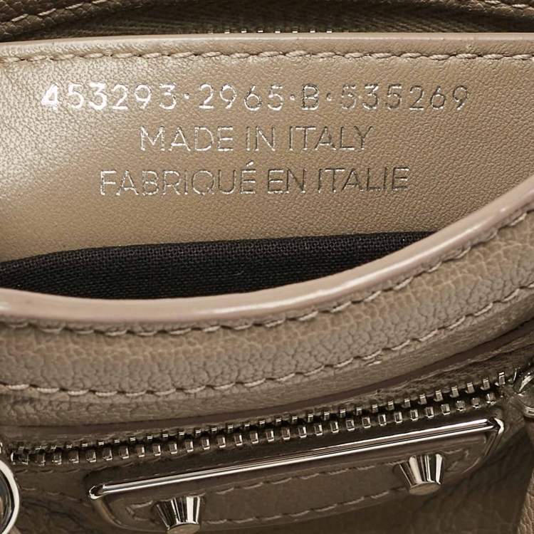 Pre Owned Balenciaga Beige Leather Nano Metallic Edge Classic City Bag