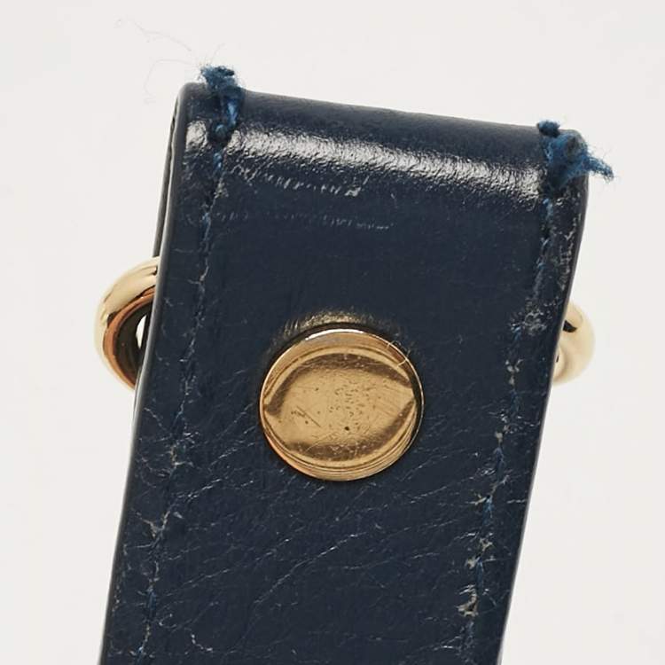 Pre Owned Balenciaga Navy Blue Leather Mini Classic City Bag