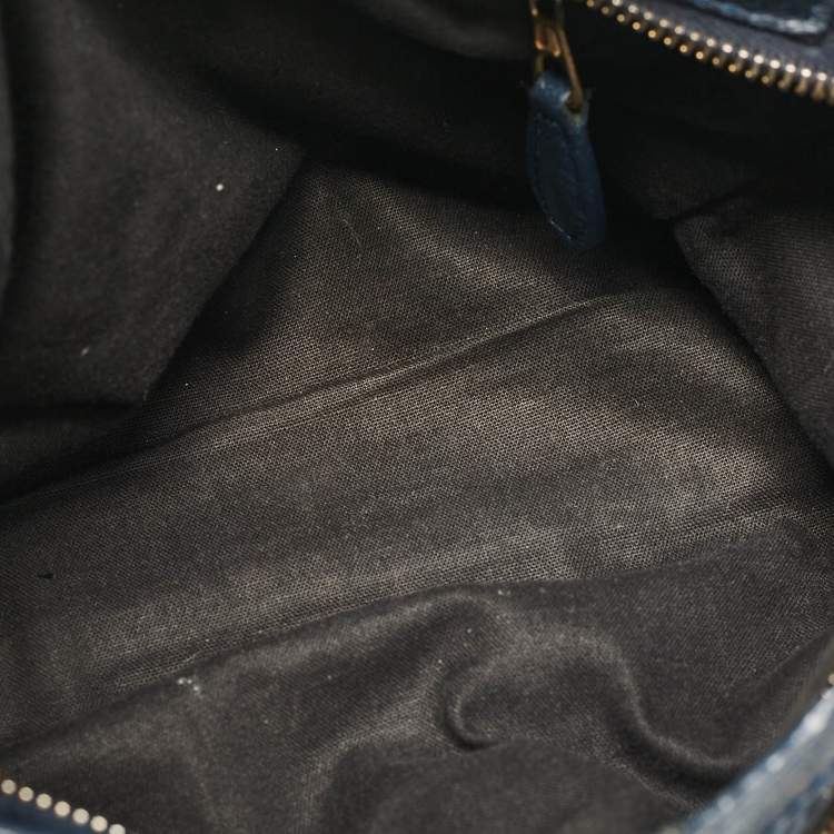 Pre Owned Balenciaga Navy Blue Leather Mini Classic City Bag