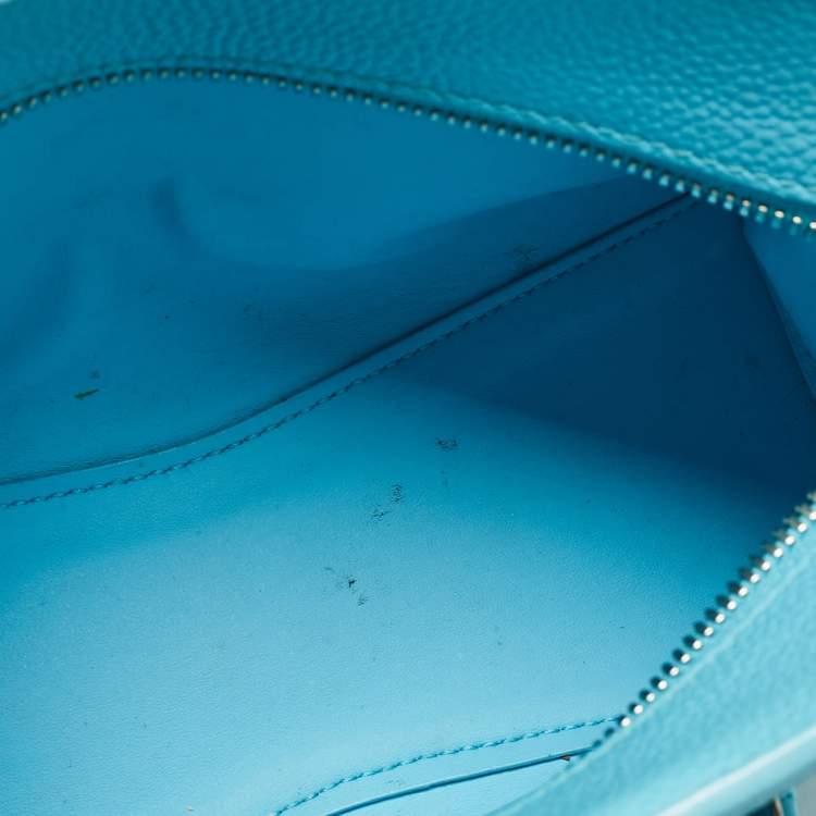 Pre Owned Balenciaga Light Blue Leather Mini Neo Classic City Tote
