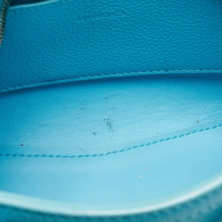 Pre Owned Balenciaga Light Blue Leather Mini Neo Classic City Tote