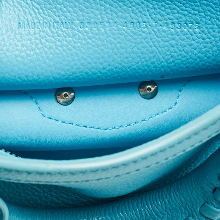 Pre Owned Balenciaga Light Blue Leather Mini Neo Classic City Tote