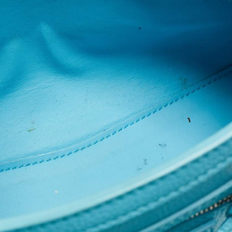 Pre Owned Balenciaga Light Blue Leather Mini Neo Classic City Tote