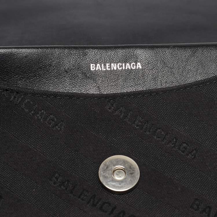 Pre Owned Balenciaga Black Diagonal Logo Fabric and Leather BB Charm Shoulder Bag