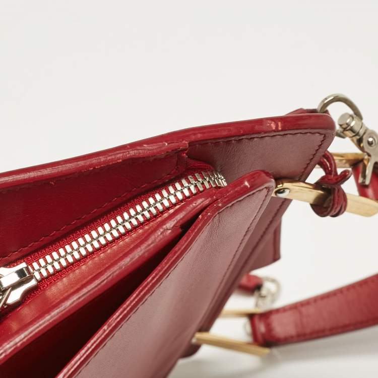 Pre Owned Balenciaga Red Leather Le Dix Cartable Top Handle Bag