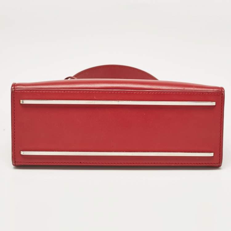 Pre Owned Balenciaga Red Leather Le Dix Cartable Top Handle Bag