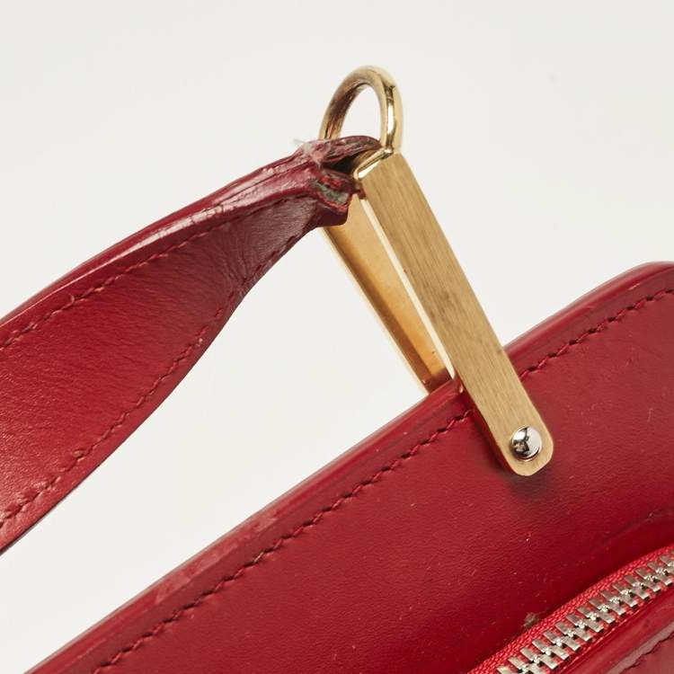 Pre Owned Balenciaga Red Leather Le Dix Cartable Top Handle Bag