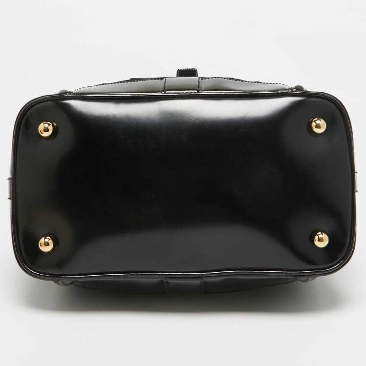 Pre Owned Balenciaga Black Suede and Leather Frame Satchel