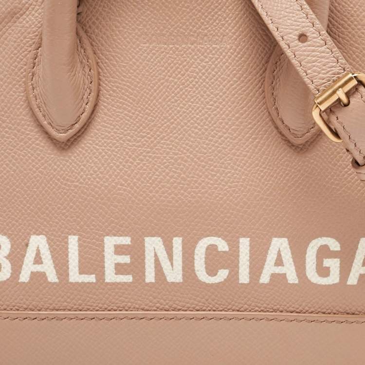 Pre Owned Balenciaga Beige Leather XXS Ville Satchel