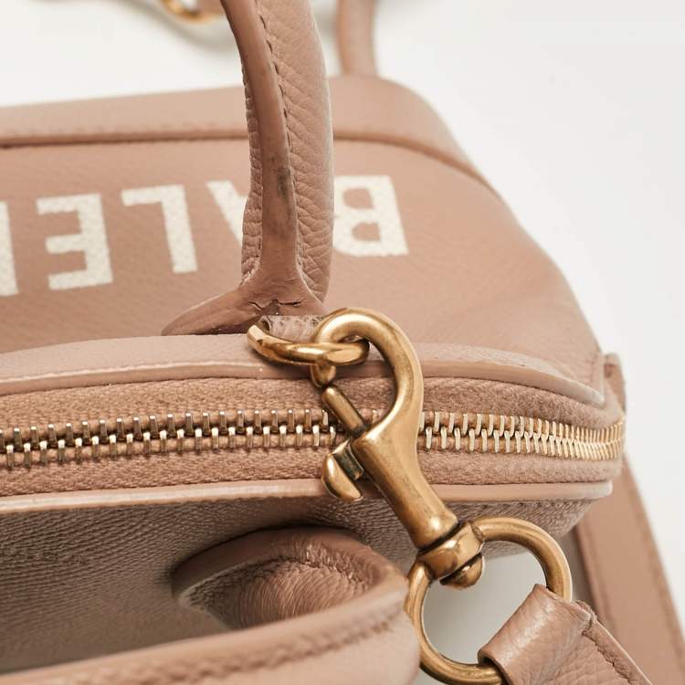 Pre Owned Balenciaga Beige Leather XXS Ville Satchel