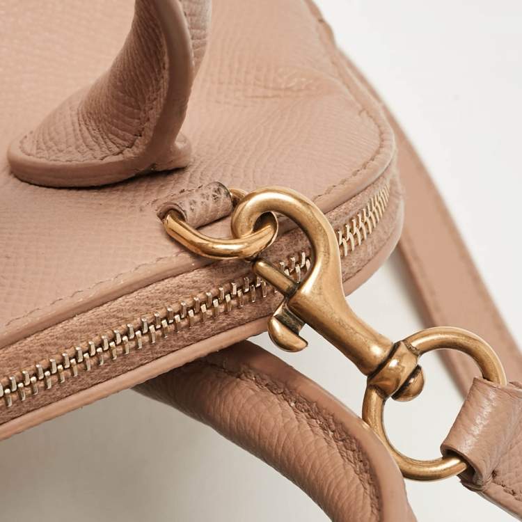 Pre Owned Balenciaga Beige Leather XXS Ville Satchel