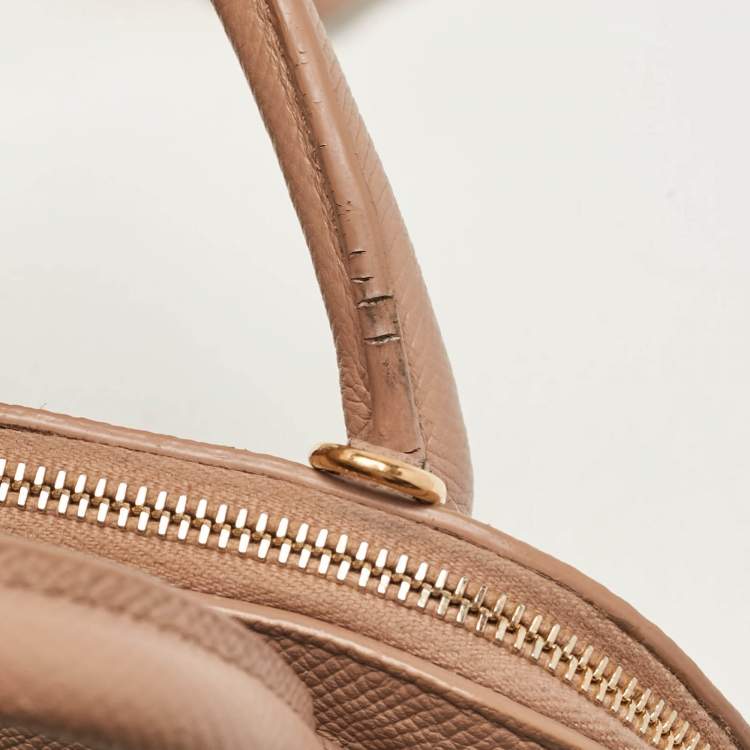 Pre Owned Balenciaga Beige Leather XXS Ville Satchel