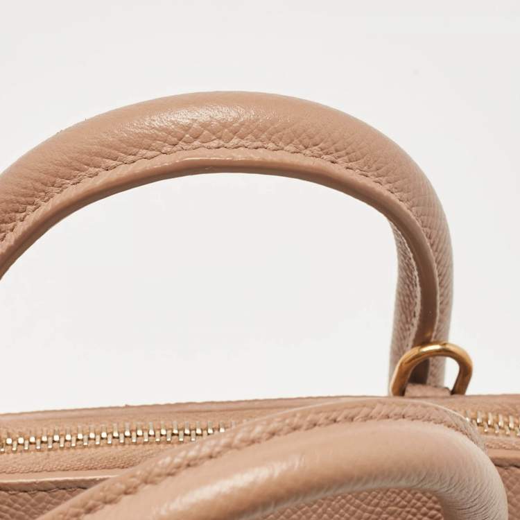Pre Owned Balenciaga Beige Leather XXS Ville Satchel