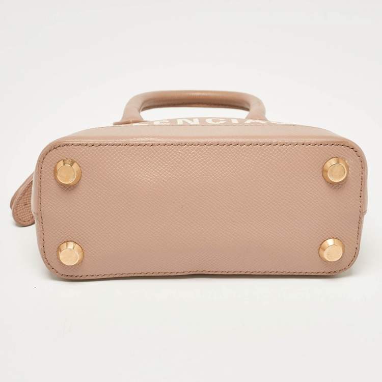 Pre Owned Balenciaga Beige Leather XXS Ville Satchel