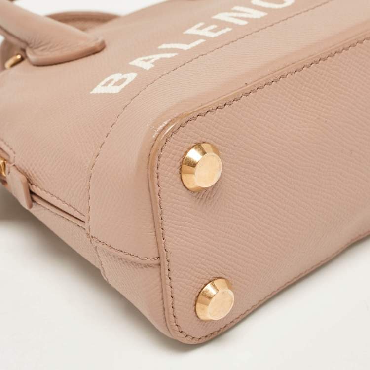 Pre Owned Balenciaga Beige Leather XXS Ville Satchel