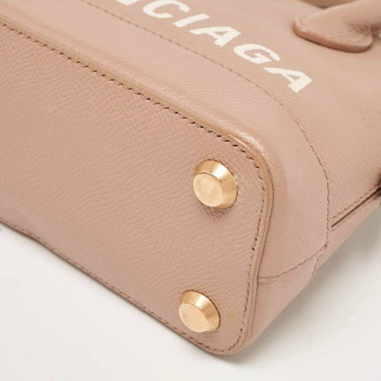 Pre Owned Balenciaga Beige Leather XXS Ville Satchel