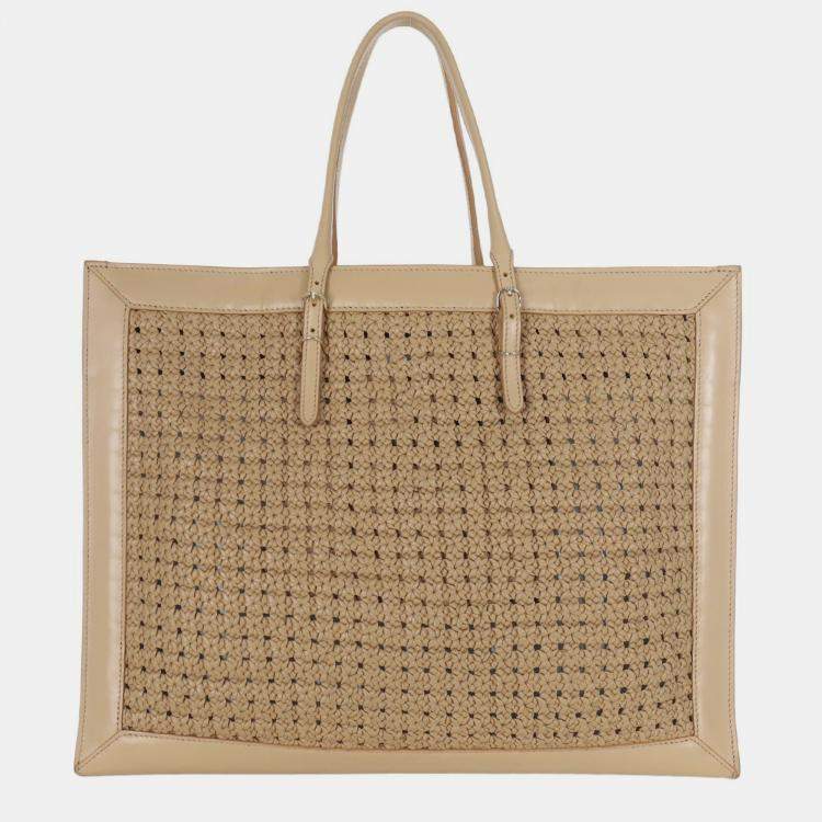 Pre Owned Balenciaga Papier A4 Leather Crochet Tote Bag