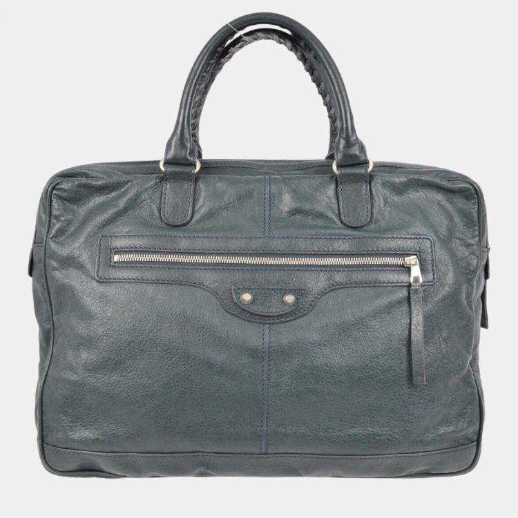 Balenciaga Gray Sheepskin Mini Folder Briefcase Balenciaga TLC