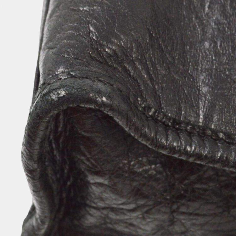 Pre Owned Balenciaga Black Goatskin Mini City Handbag