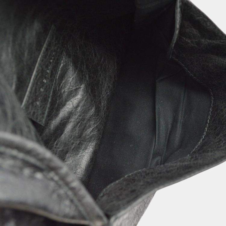 Pre Owned Balenciaga Black Sheepskin Belt Bum Bag
