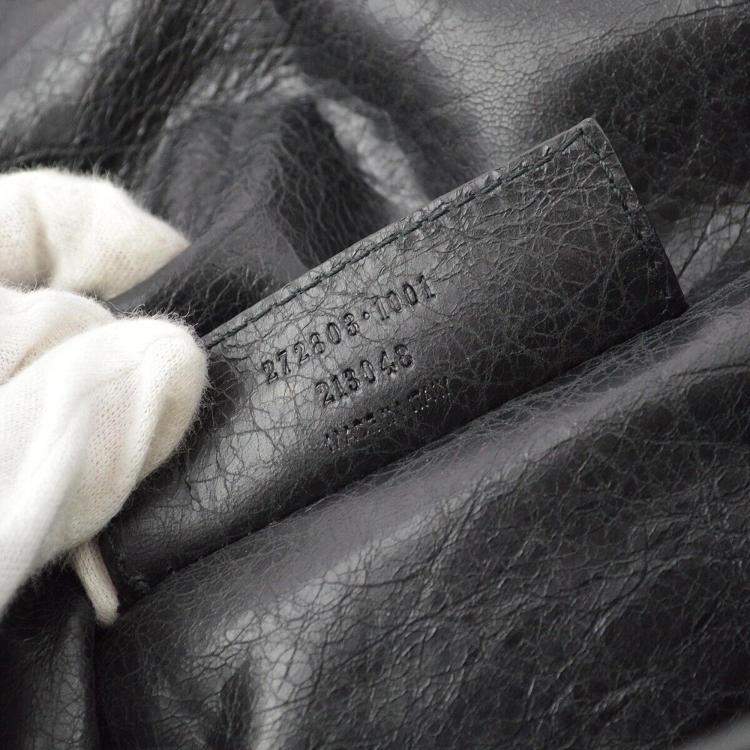 Pre Owned Balenciaga Black Sheepskin Belt Bum Bag