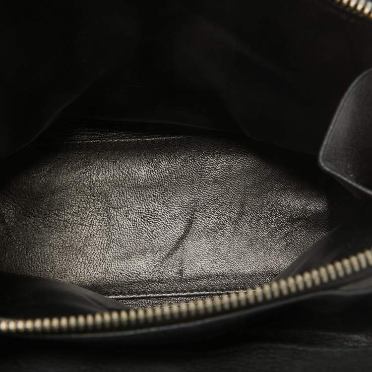 Pre Owned Balenciaga Black Alligator and Leather Le Dix Cartable Top Handle Bag