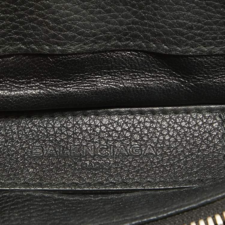 Pre Owned Balenciaga Black Alligator and Leather Le Dix Cartable Top Handle Bag