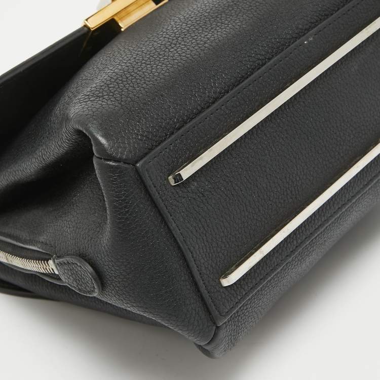 Pre Owned Balenciaga Black Alligator and Leather Le Dix Cartable Top Handle Bag