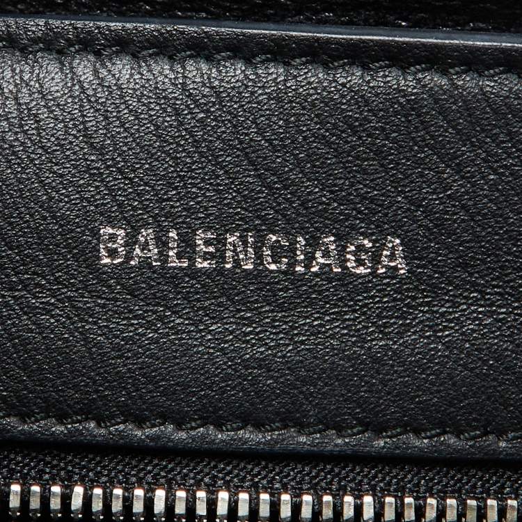 Pre Owned Balenciaga Blue Leather Bazar Shopper Tote