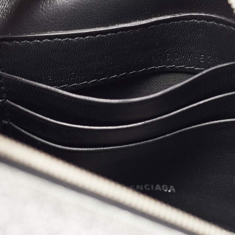 Pre Owned Balenciaga Silver Glitter Triangle Clutch