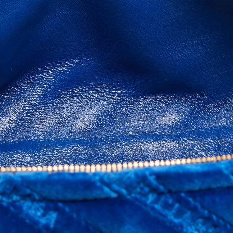Pre Owned Balenciaga Blue Leather Souvenir Crossbody Bag